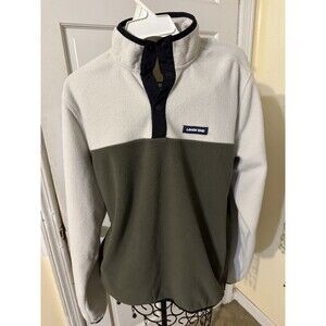 Lands' End Men's Heritage Fleece Snap Neck Pullover Size Medium